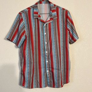 Men’s Button Up Patterned Shirt